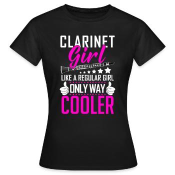 Clarinet girl - Women's T-Shirt - black - Front - AI Model Female 172 dark (172cm)