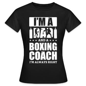Boxer Boxer Boxer Boxer Formation de boxe - T-shirt Femme - noir - Devant - AI Model Female 172 dark (172cm)