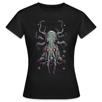 Monstre visqueux, créature mignonne de la nuit - T-shirt Femme - noir - Devant - AI Model Female 172 dark (172cm)