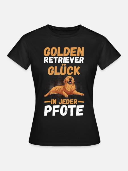 GOLDEN RETRIEVER - Frauen T-Shirt - Schwarz