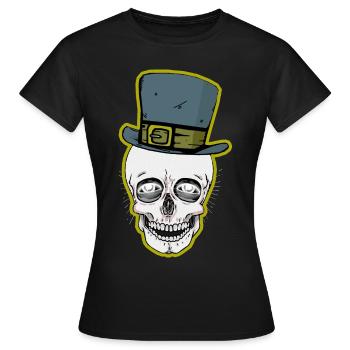Schädel Totenkopf Dark Halloween Horror Fantasy - Frauen T-Shirt - Schwarz - Vorne - AI Model Female 172 dark (172cm)