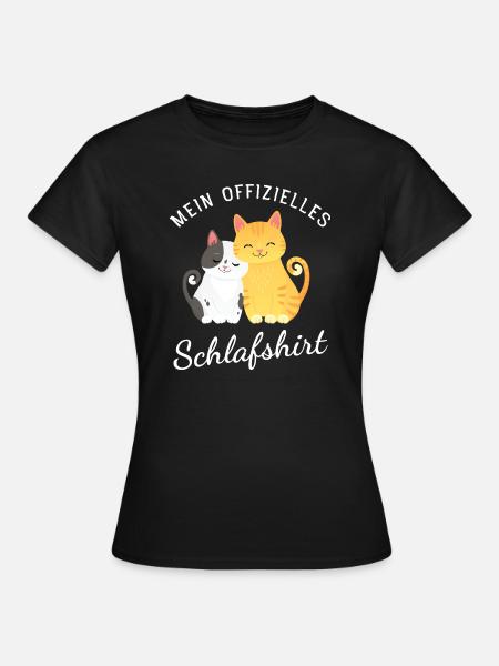 Mein Offizielles Schlafshirt - Katze - Frauen T-Shirt - Schwarz