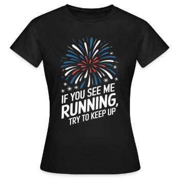 Pyrotechniker Feuerwerk Pyrotechnik - Frauen T-Shirt - Schwarz - Vorne - AI Model Female 172 dark (172cm)