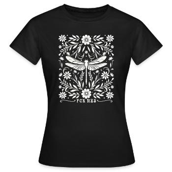Subtiles Antifaschistisches FCK NZS Frauen - Frauen T-Shirt - Schwarz - Vorne - AI Model Female 172 dark (172cm)