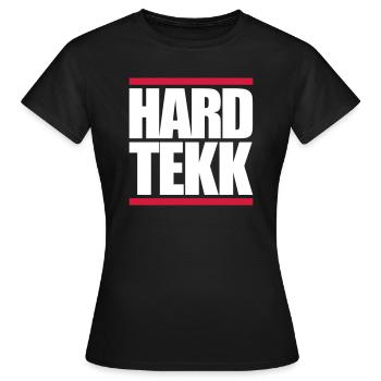HardTekk BPM Festivals Clubbing Tekk Rave HRDTKK - Frauen T-Shirt - Schwarz - Vorne - AI Model Female 172 dark (172cm)