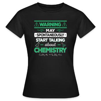 Chimiste chimiste chimiste chimiste de laboratoire de chimie - T-shirt Femme - noir - Devant - AI Model Female 172 dark (172cm)
