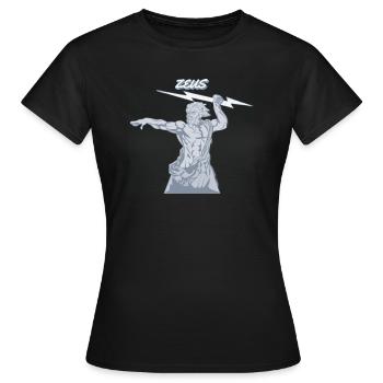 Zeus - Frauen T-Shirt - Schwarz - Vorne - AI Model Female 172 dark (172cm)