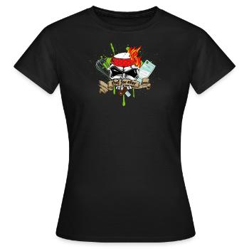 cuisiner pour toujours - T-shirt Femme - noir - Devant - AI Model Female 172 dark (172cm)