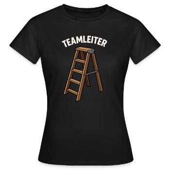 Chef d’équipe Leader dans Office - T-shirt Femme - noir - Devant - AI Model Female 172 dark (172cm)