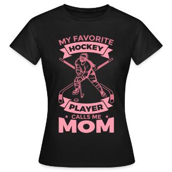 Eishockey Mama - Frauen T-Shirt - Schwarz - Vorne - AI Model Female 172 dark (172cm)