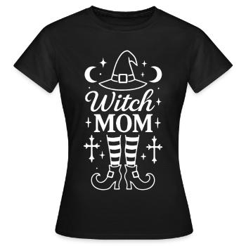 Sorcière Maman Halloween Costume Drôle Dicton - T-shirt Femme - noir - Devant - AI Model Female 172 dark (172cm)