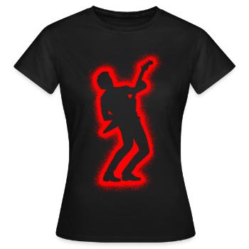 Guitarist Men's Kids Boys Guitar - Women's T-Shirt - black - Front - AI Model Female 172 dark (172cm)