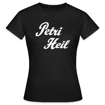 Petri Heil - Frauen T-Shirt - Schwarz - Vorne - AI Model Female 172 dark (172cm)