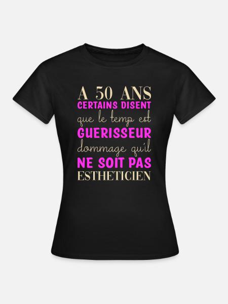 50 ans anniversaire - T-shirt Femme - noir