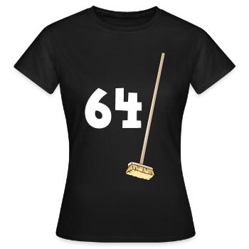 64 Ans Idée Cadeau Anniversaire Papa ou Maman - T-shirt Femme - noir - Devant - AI Model Female 172 dark (172cm)