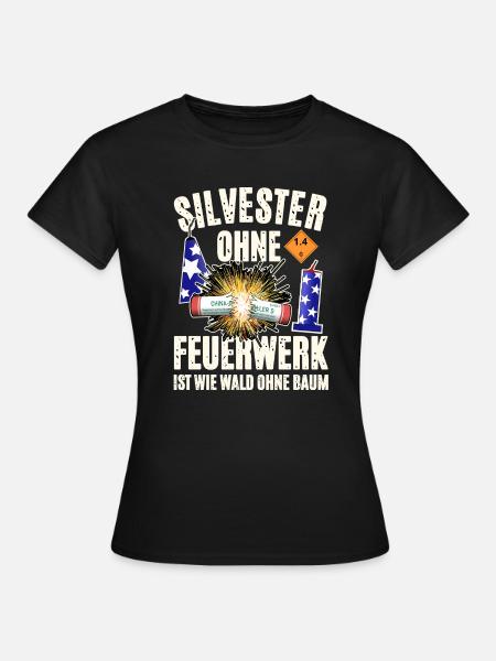 Pyro an Silvester - Frauen T-Shirt - Schwarz