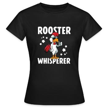 Rooster Whisperer Poulailler - T-shirt Femme - noir - Devant - AI Model Female 172 dark (172cm)