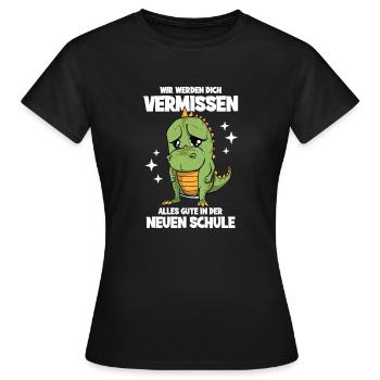 Schulwechsel Abschied Schüler Verlassen der Schule - Frauen T-Shirt - Schwarz - Vorne - AI Model Female 172 dark (172cm)