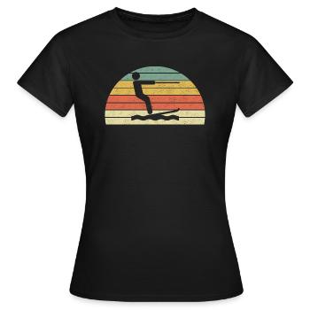 ski nautique - T-shirt Femme - noir - Devant - AI Model Female 172 dark (172cm)
