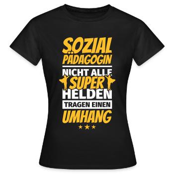 Sozialpädagogin Geschenke lustiger Spruch T Shirt - Frauen T-Shirt - Schwarz - Vorne - AI Model Female 172 dark (172cm)