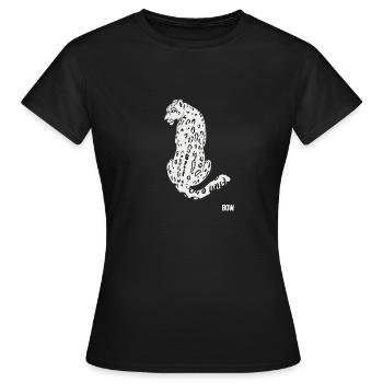 Léopard des neiges - T-shirt Femme - noir - Devant - AI Model Female 172 dark (172cm)