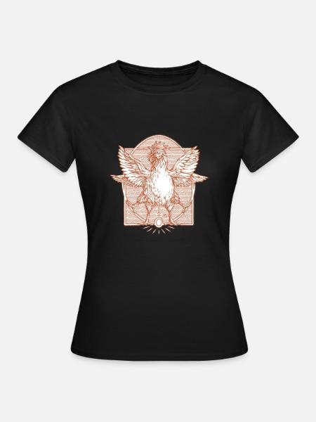 Der Hahn Vitruve3 - Frauen T-Shirt - Schwarz