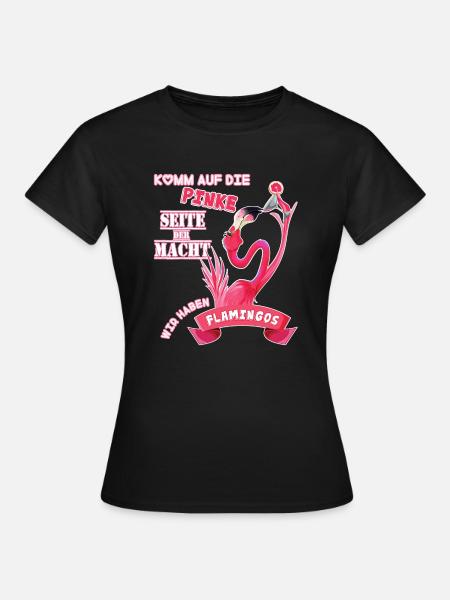 Flamingo - Frauen T-Shirt - Schwarz