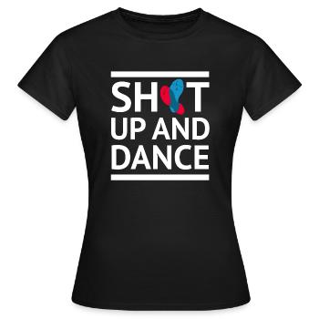 Tais-toi et danse sort blanc Danse T-shirt - T-shirt Femme - noir - Devant - AI Model Female 172 dark (172cm)