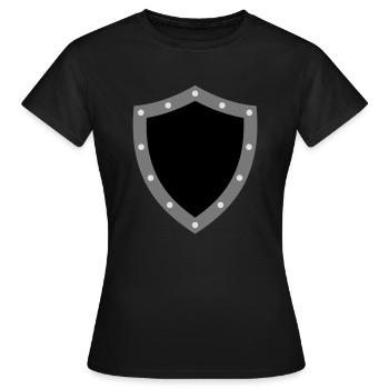 shield - T-shirt Femme - noir - Devant - AI Model Female 172 dark (172cm)