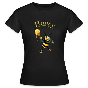 honey - Women's T-Shirt - black - Front - AI Model Female 172 dark (172cm)