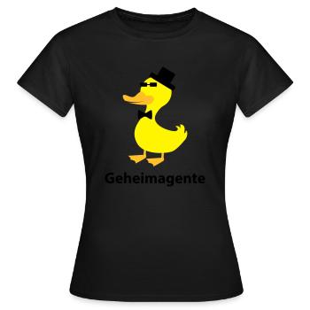 Geheimagente - Frauen T-Shirt - Schwarz - Vorne - AI Model Female 172 dark (172cm)