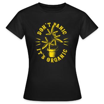 Don't panic it's organic - Women's T-Shirt - black - Front - AI Model Female 172 dark (172cm)