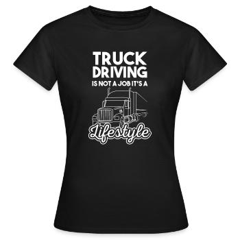 Camion camion camion camion - T-shirt Femme - noir - Devant - AI Model Female 172 dark (172cm)