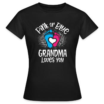 Rose ou bleu grand-mère vous aime le sexe révèlent - T-shirt Femme - noir - Devant - AI Model Female 172 dark (172cm)