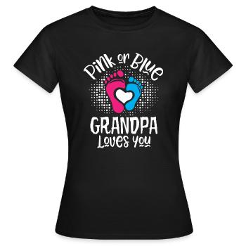 Rose ou bleu grand-père vous aime le sexe révèlent - T-shirt Femme - noir - Devant - AI Model Female 172 dark (172cm)