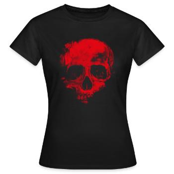 Tête de mort Metal Rock - T-shirt Femme - noir - Devant - AI Model Female 172 dark (172cm)