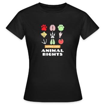 Lutte pour les droits des animaux Droits des animaux Bien-être animal - T-shirt Femme - noir - Devant - AI Model Female 172 dark (172cm)