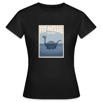 FIT-NESSIE - Frauen T-Shirt - Schwarz - Vorne - AI Model Female 172 dark (172cm)