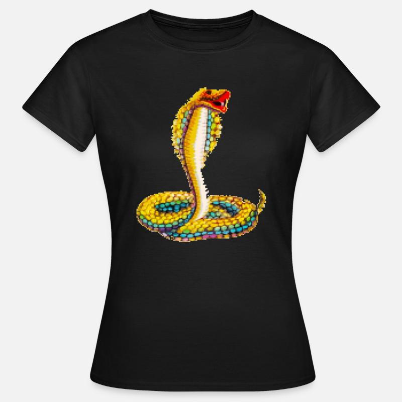 Serpent de pixel - T-shirt Femme - noir