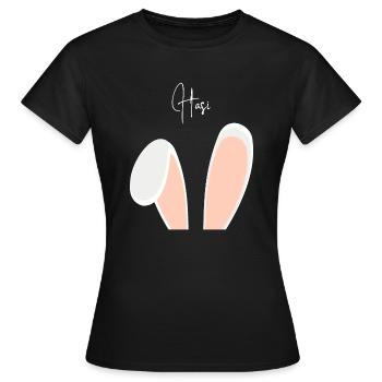 Hasi Easter sweetheart - Women's T-Shirt - black - Front - AI Model Female 172 dark (172cm)