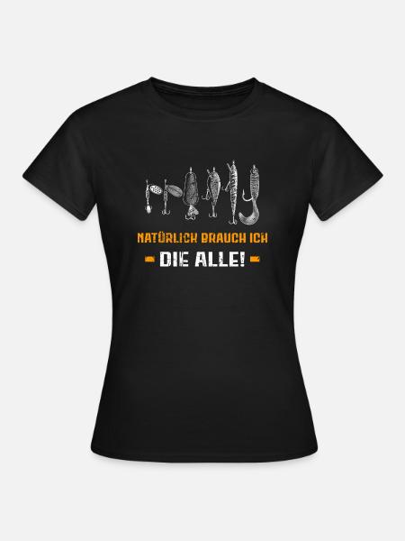 Hecht Angeln Angler Pike - Frauen T-Shirt - Schwarz