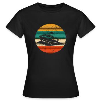 Bateau bateau bateau bateau bateau - T-shirt Femme - noir - Devant - AI Model Female 172 dark (172cm)