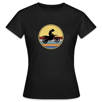 Motorcross Kinder - Frauen T-Shirt - Schwarz - Vorne - AI Model Female 172 dark (172cm)
