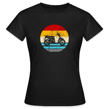 Motorroller Rollerfahrer Motorrad - Frauen T-Shirt - Schwarz - Vorne - AI Model Female 172 dark (172cm)
