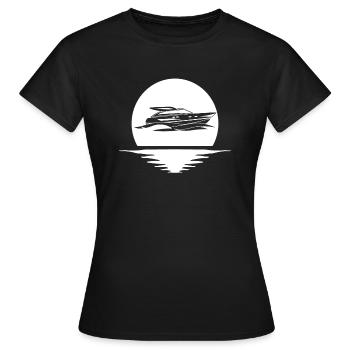 Bateau bateau bateau bateau bateau - T-shirt Femme - noir - Devant - AI Model Female 172 dark (172cm)