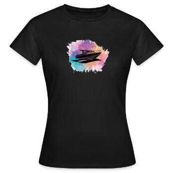 Bateau bateau bateau bateau bateau - T-shirt Femme - noir - Devant - AI Model Female 172 dark (172cm)