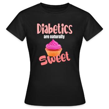 Diabetiker Zitat - Frauen T-Shirt - Schwarz - Vorne - AI Model Female 172 dark (172cm)