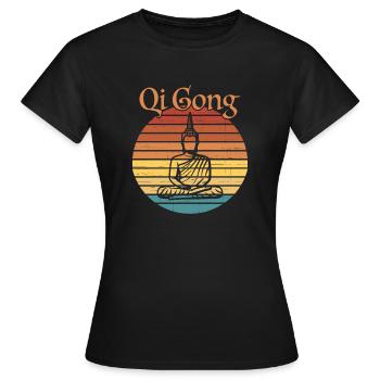 Qi Gong Chi Gong Qigong - Frauen T-Shirt - Schwarz - Vorne - AI Model Female 172 dark (172cm)