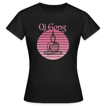Qi Gong Chi Gong Qigong - Frauen T-Shirt - Schwarz - Vorne - AI Model Female 172 dark (172cm)