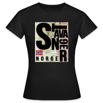 Stavanger - T-shirt Femme - noir - Devant - AI Model Female 172 dark (172cm)